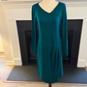 ✨ Talbots Petites Teal Asymmetrical Knit Dress | Small Petite